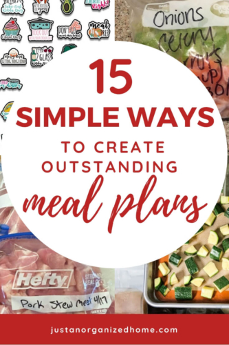 A roundup of 15 posts to get you started on your money-time-and-sanity saving meal plans. From basic meal plans to the truly unique--it's all here.